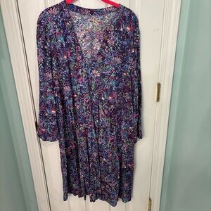 Lilly Pulitzer Alana Dress XXL Colony Conga Purple